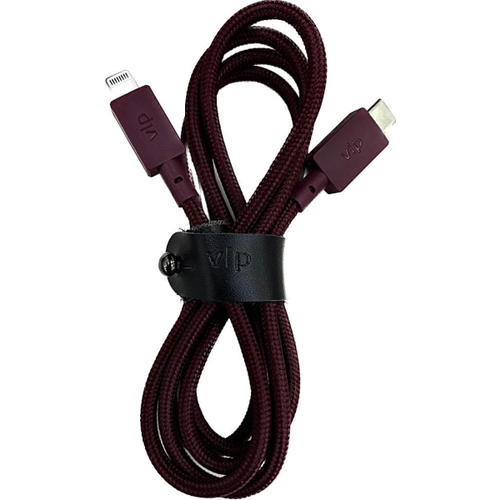 Кабель VLP Type-C - Lightning MFi Nylon 3A 1.2m Marsala