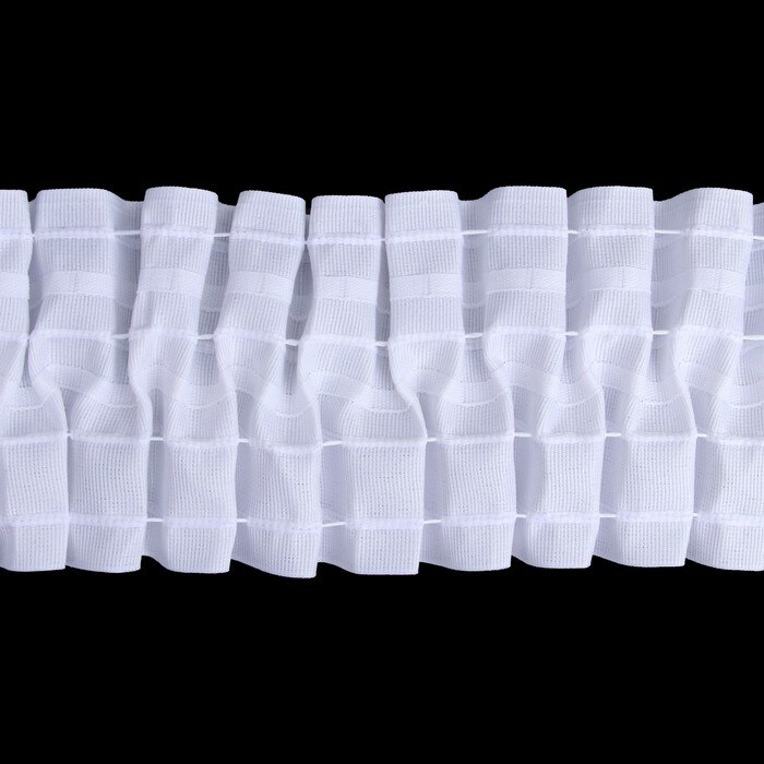 Шторная лента классическая матовая 10 см 50 ± 1 м цвет белый