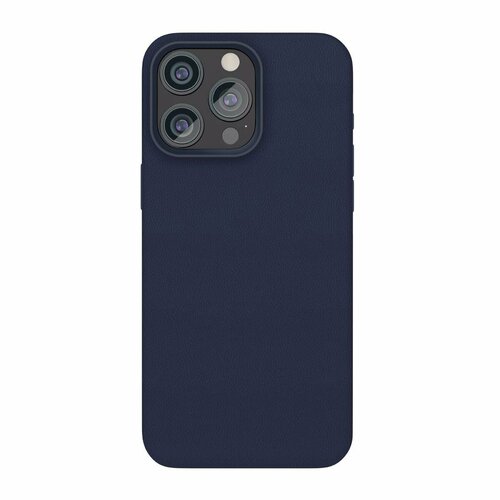 Чехол для смартфона vlp Ecopelle Case с MagSafe для iPhone 15 Pro Max, синий чехол для смартфона vlp aster case с magsafe для iphone 15 неоновый розовый