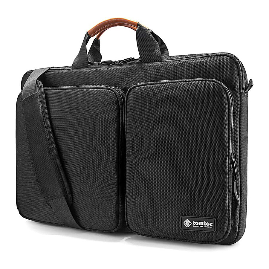 Сумка Tomtoc Defender Laptop Shoulder Bag A42 Black для MacBook Pro 16"/ ноутбуков 17" чёрная