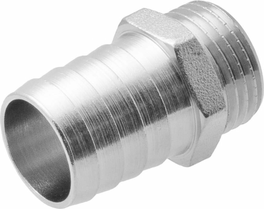 Штуцер 1/2" н для шланга 3/4", латунь, MP-У