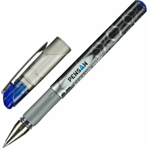 Ручка гелевая неавтоматическая Pensan Nano Gel синяя (толщина линии 0.7 мм) 12 штук