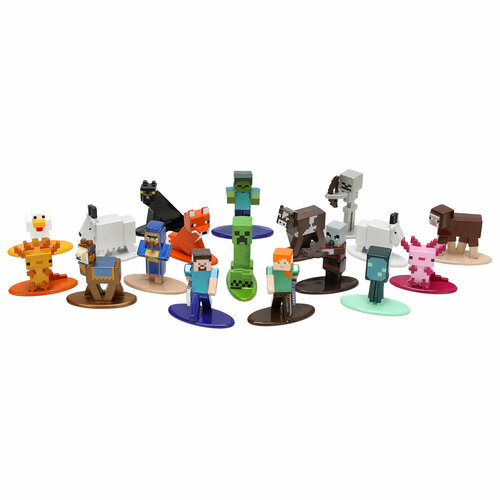 Фигурки Jada Toys Nano Minecraft Minecraft Caves and Cliffs (18 Pack-Wave 8) DG no. 253265008 набор jada toys nano metalfigs minecraft wave 5 1 65 20 pack 32023