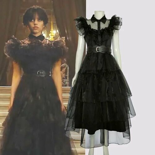Платье ROYAL FELLE, комплект, размер 130, черный