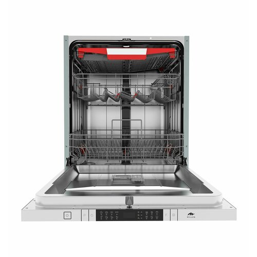Встраиваемая посудомоечная машина MILLEN MDW 603, 60 см, инвертор, 3 лотка, автооткрытие, луч на полу, 15 комплектов