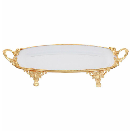 Блюдо 38,5 х 19,5 см прямоугольное н/н с ручками Limoges 