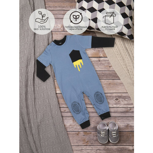 фото Комбинезон little world of alena, размер 86/92, синий