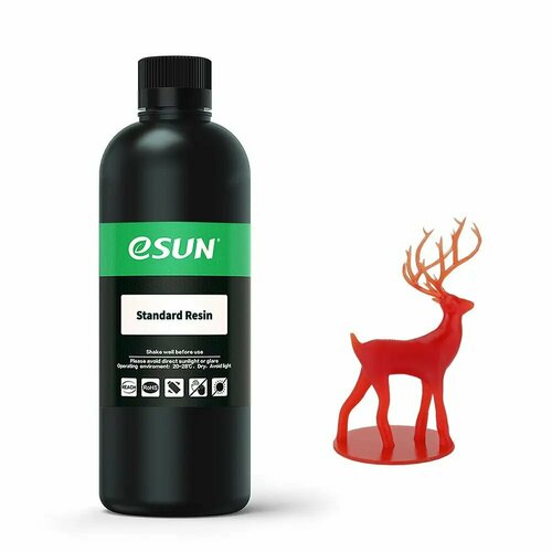 фотополимерная смола esun water washable 0 5 кг желтый Фотополимерная смола eSUN Standard Resin красный (1 кг.)