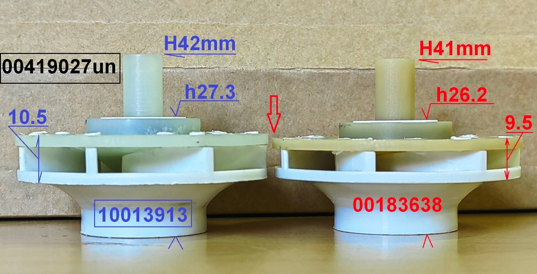 Ремкомплект циркуляционного насоса для посудомоечной машины Bosch (Бош), Siemens (Сименс) 00419027un