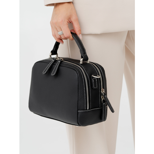 фото Сумка кросс-боди faustini 99123-black, фактура зернистая, черный