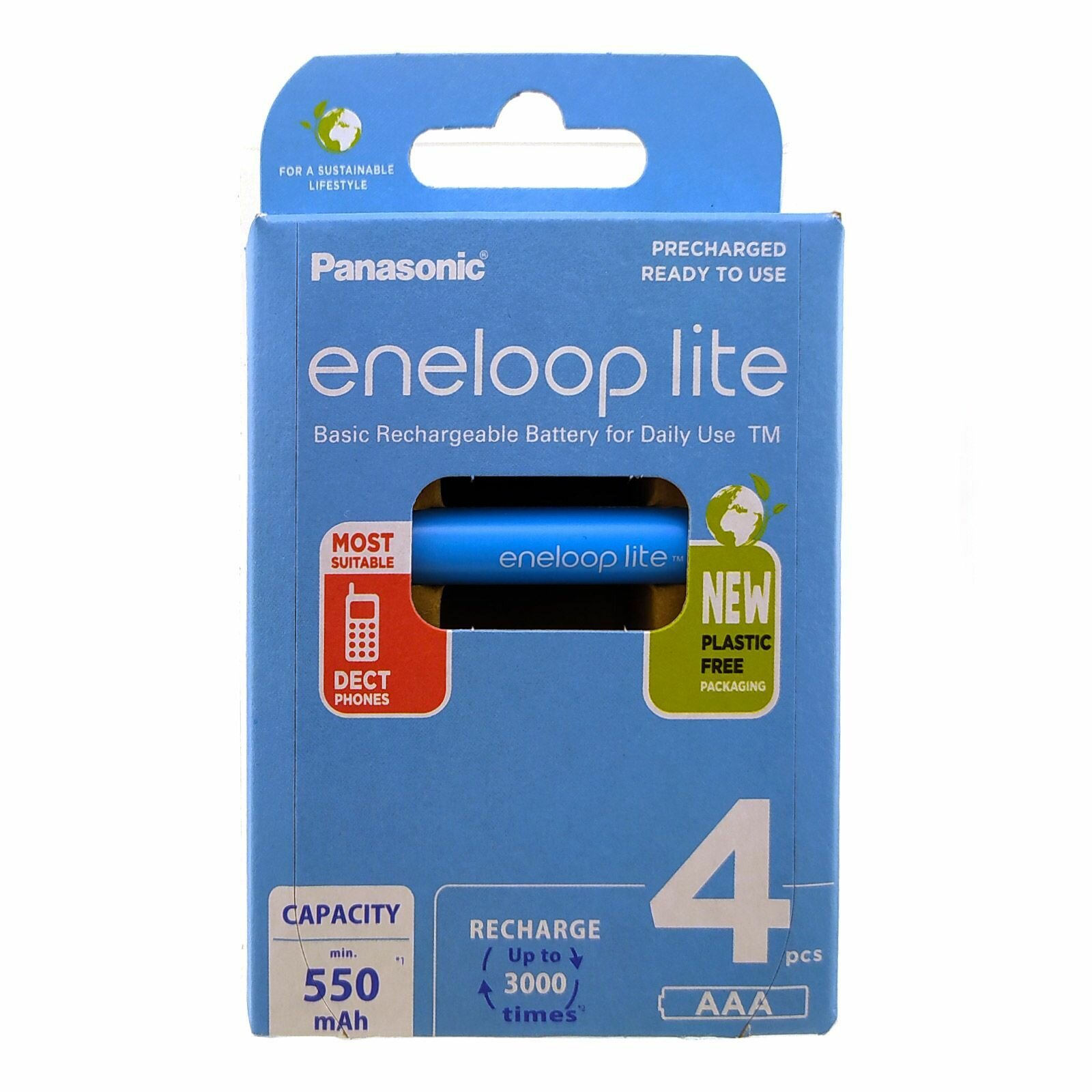 Аккумуляторы (4шт) PANASONIC HR03 AAA eneloop lite Ni-MH 550mAh