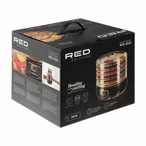 Сушилка для овощей и фруктов RED Solution RFD-0121 250 Вт 5 ярусов чёрная 600100₽