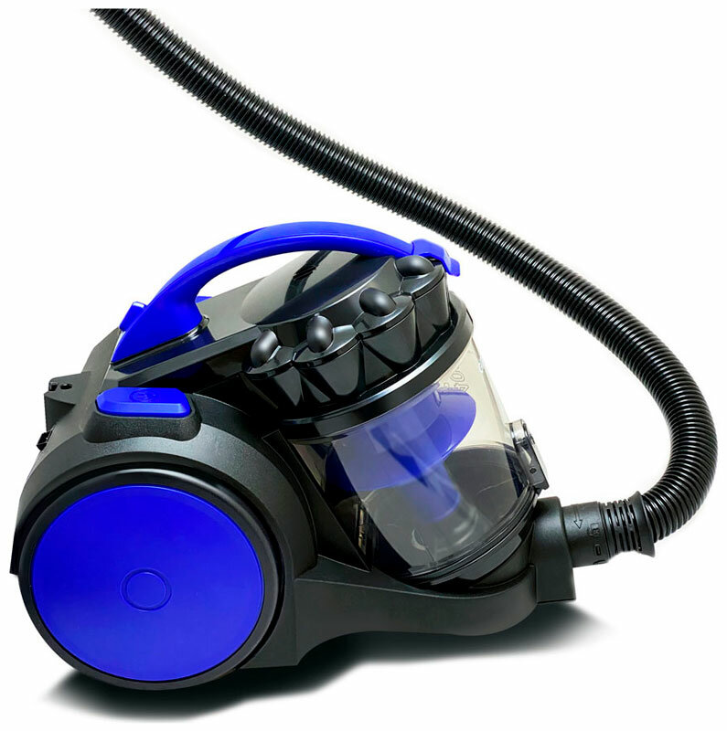 Ginzzu Пылесосы отпариватели VS435 Пылесос 2400 Вт циклонный фильтр черный синий