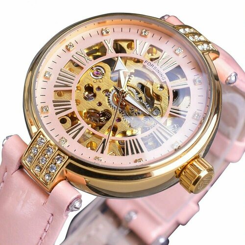 Наручные часы Forsining, розовый наручные часы forsining розовый белый