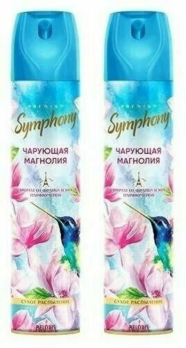 Symphony Освежитель воздуха Premium Чарующая магнолия, 300 мл, 2 шт