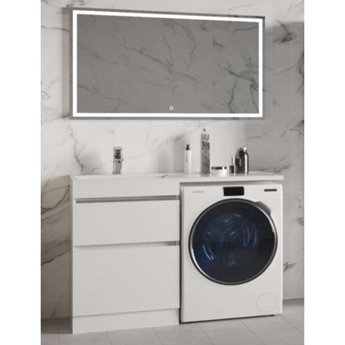 Тумба под раковину/под стиральную машину Эддис 60 напольная, белая