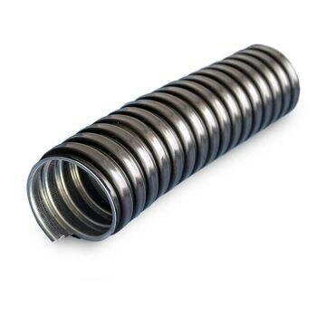 фото Металлорукав в ПВХ изоляции МРПИ НГ морозостойкий 15 черный УХЛ1 гофроматик {zeta42312} (упак 50 м)