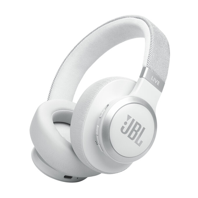 Беспроводные наушники JBL Live 770nc mini 3,5 мм, Bluetooth-гарнитура белого цвета