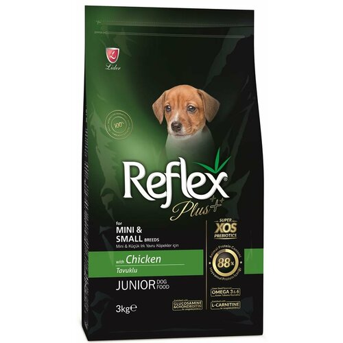 Reflex для мелких пород PLUS Mini Small Breed Junior Dog Food Chicken с курицей (3 кг) reflex сухой корм для собак мелких пород plus mini small breed adult dog food chicken с курицей 3 кг