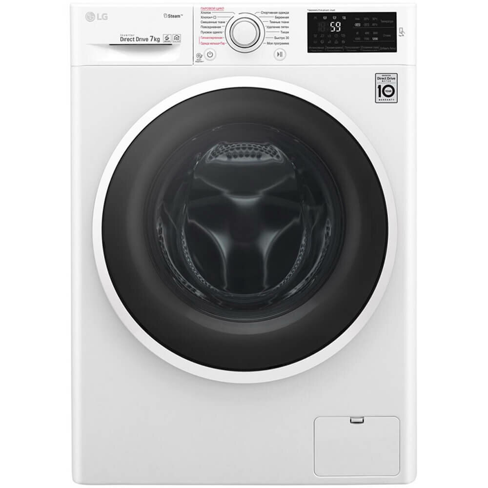 LG F2J6HS0W белый/черный (7 кг, диспл, пар)