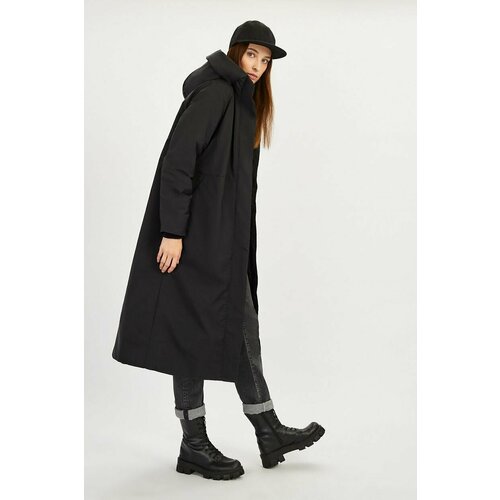 Куртка Baon, размер 52, черный куртка belle зимняя удлиненная силуэт свободный ветрозащитная размер 56 хаки