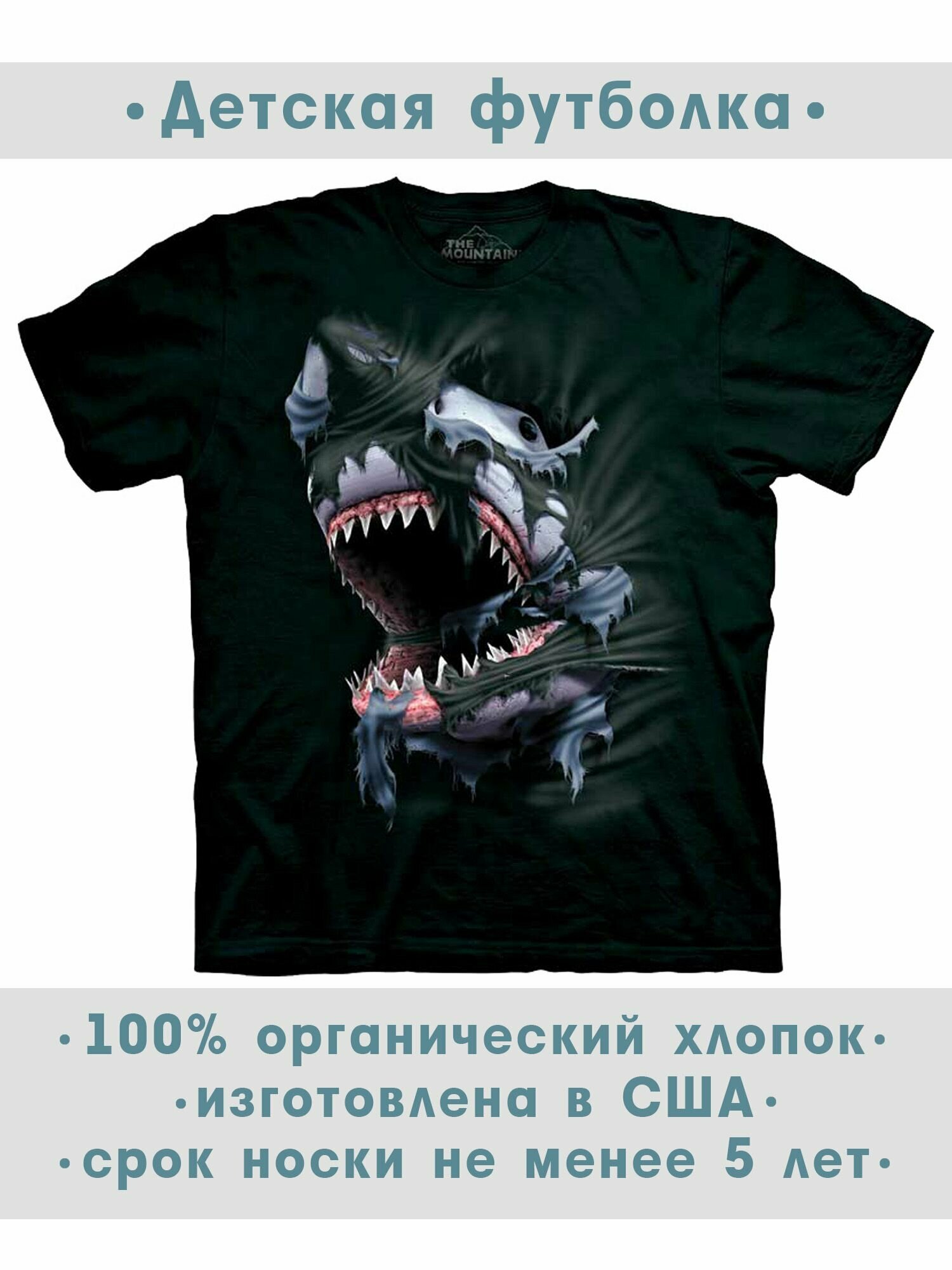 Футболка детская The Mountain "Breakthrough Shark"