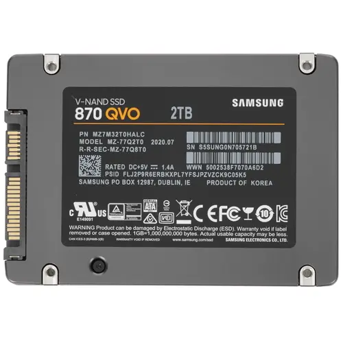 SSD накопитель SAMSUNG 870 QVO 2ТБ, 2.5", SATA III - фото №11