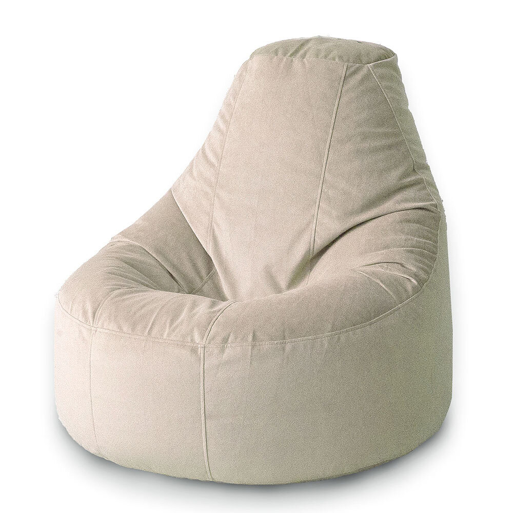 Bean Joy кресло-пуф Люкс, размер XXХХL, мебельный велюр, латте
