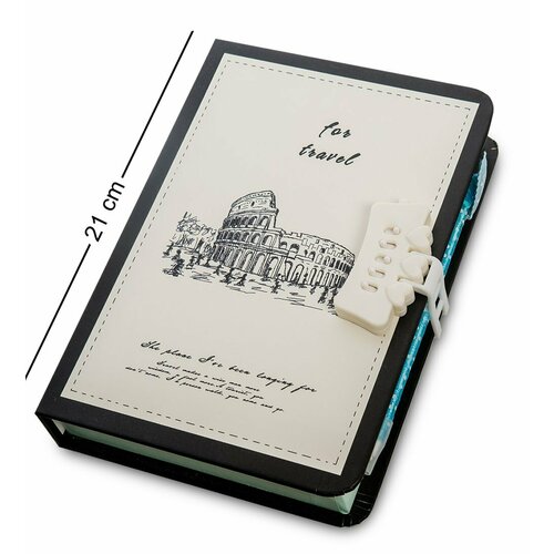 Блокнот с ручкой Записки путешественника в коробке с замком ежедневник записки путешественника