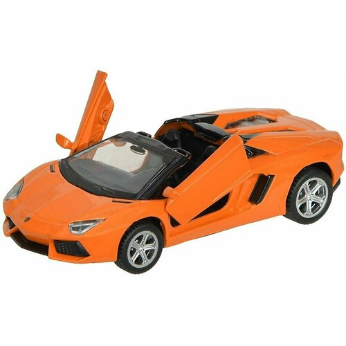 Машинка инерционная MSZ - Lamborghini Aventador, модель 1:43 11.5см, цвет оранжевый, 1 шт.