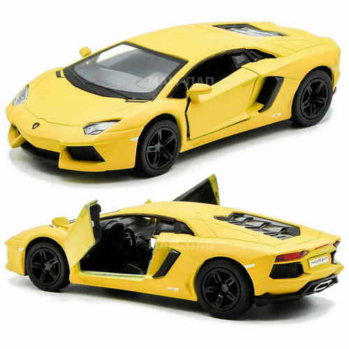 Kinsmart. Модель арт. КТ5355/1 Lamborghini Aventador LP 700-4 1:38 (желтая) инерц. КТ5355/1 машинка модель ламборгини