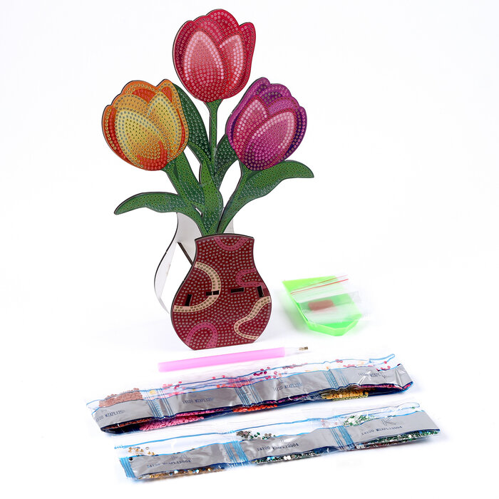 Sima-land Алмазная вышивка "Тюльпаны вазе" интерьерный декор