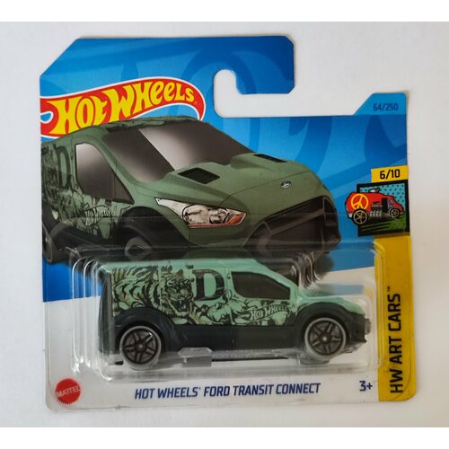 Hot Wheels Машинка базовой коллекции HOT WHEELS FORD TRANSIT CONNECT 5785/HKK18 машинка hot wheels 5785 hw the 80s 87 ford sierra cosworth hkj59 n521