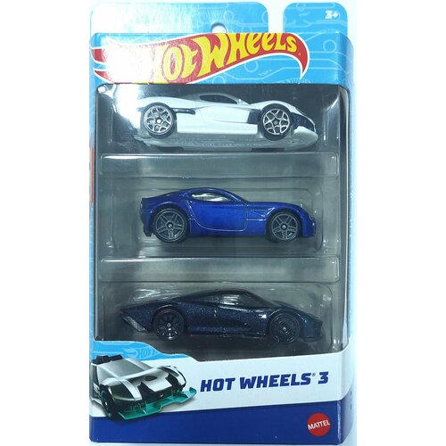 Hot Wheels- набор из 3 машинок, K5904-wbw настольные игры origami настольная игра подарочный набор 10 в 1 hot wheels