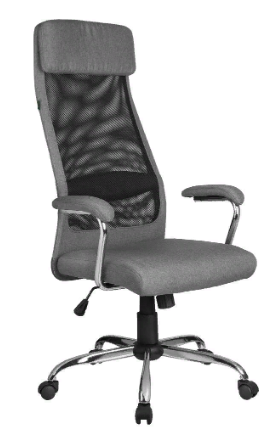 фото Компьютерное кресло Riva Chair 8206 HX Серая ткань/Чёрная сетка