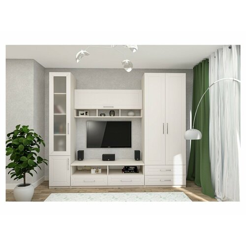 Модульная гостиная Аллегро 9 Модерн набор 1 Эмаль бежевая Бодега белая 42217₽