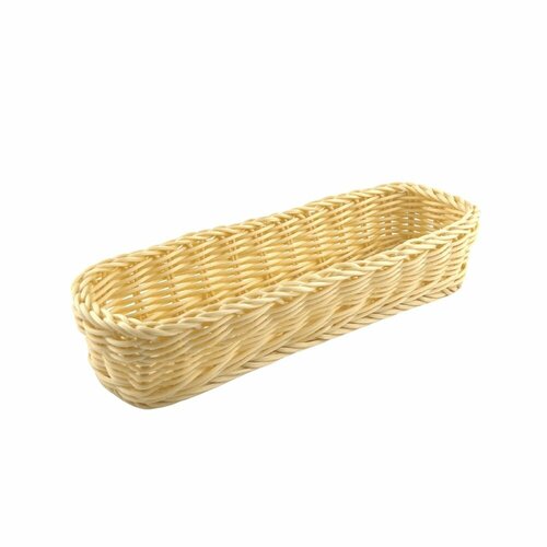 Корзина для хлеба 27x9x5,5 см бежевая полиротанг MGprof