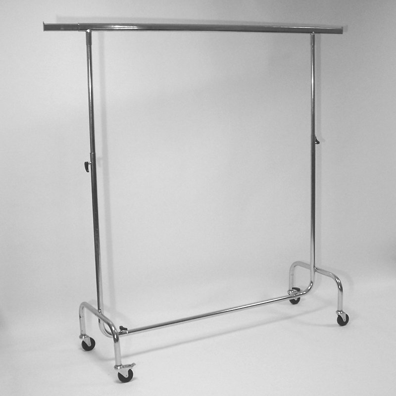 фото Вешалка напольная одноярусная на колесах, хром - ST010R50R