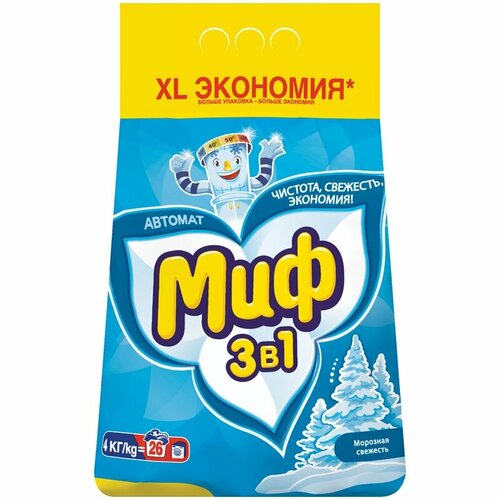 Порошок для машинной стирки Миф 3в1 