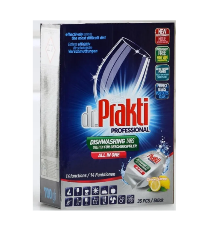Таблетки Dr.Prakti Professional для ПММ 700г (30+5 шт х 20г) картон