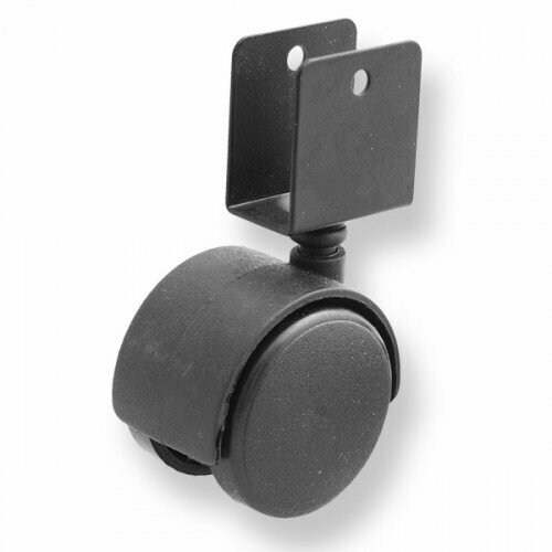 6001040Д Колесо 40мм поворот под ДСП ченр. пластик