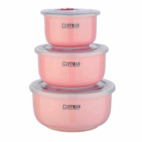 Набор контейнеров - 3 шт розовые 1672₽