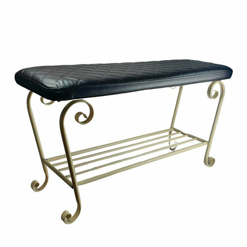 Обувница для прихожей с сиденьем для обуви ковка эко-кожа цвет венге 7991₽