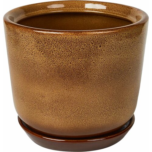 Горшок цветочный Gonchar Лира №3 Люкс 18 h16 v2.5 л керамика желтый