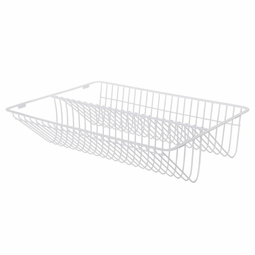 Полка металлическая под обувь выдвижная 555х410х130 мм белая Larvij 4675₽