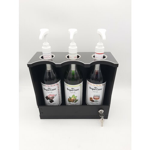 Подставка VIANDI под сиропы 3 бутылки с ключем, антивандальная