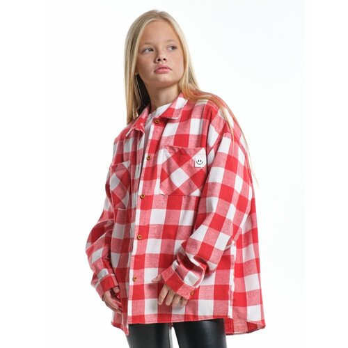 фото Рубашка mini maxi, размер 146, красный