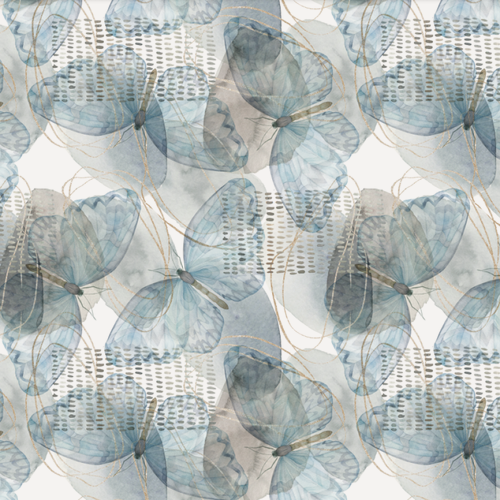 Изображение товара Самоклеящаяся антивандальная пленка для декора, мебели и кухонных фартуков "Бабочки". (155х60 см.)