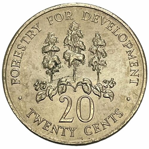 Ямайка 20 центов 1976 г. (ФАО - Лесное хозяйство) jamaica 1974 1980 1 5 10 20 50 cents full set 6 pieces unc real original coins collection