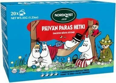 Чай черный Nordqvist MOOMIN "Лучший момент дня" 4 вкуса, 20 пакетиков (из Финляндии)